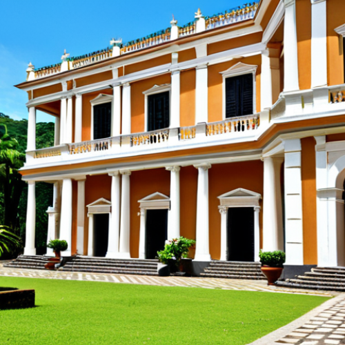 Colonial Architecture**

"Elegant colonial mansion in San Cristóbal, fully clothed tourists admiring the architecture, lush tropical vegetation, sunny day, historical landmark, appropriate content, safe for work, perfect anatomy, correct proportions, professional photography."

**